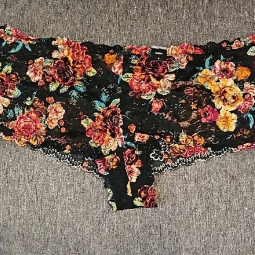 Torrid black lacey floral cheeky panties size 2 x